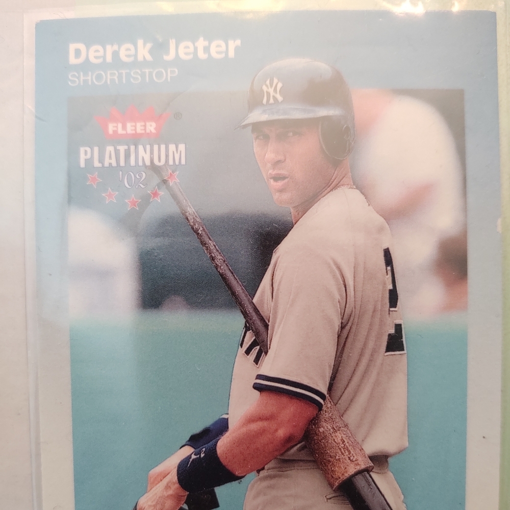 DEREK JETER 'HALL OF FARMER' Fleer Platinum
Card